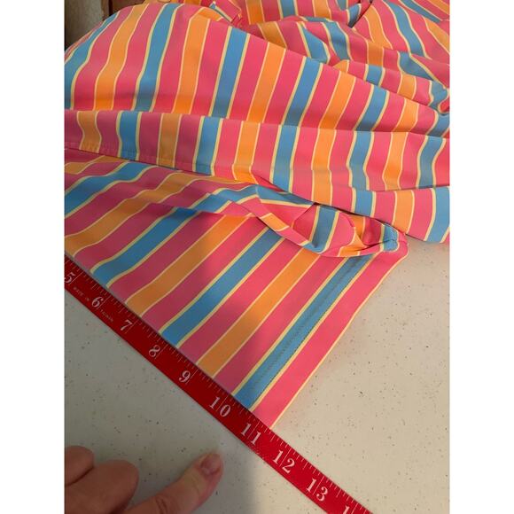 Peter Millar Men's Golf Shirt Large Summer Comfort Colorful Striped Lightweight‎ - Picture 9 of 11